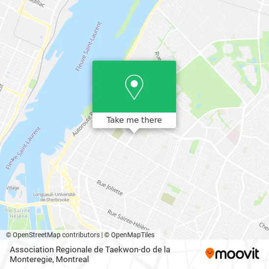 Association Regionale de Taekwon-do de la Monteregie map