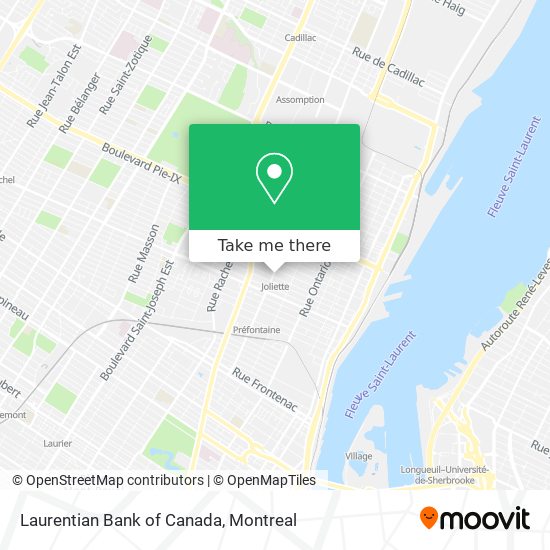 Laurentian Bank of Canada map