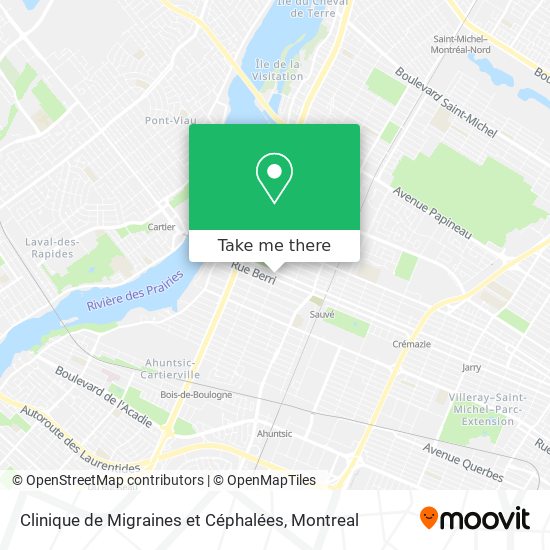 Clinique de Migraines et Céphalées map