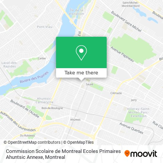 Commission Scolaire de Montreal Ecoles Primaires Ahuntsic Annexe map