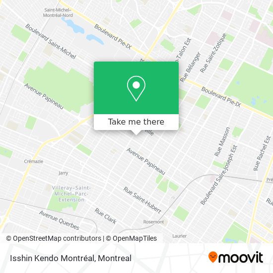 Isshin Kendo Montréal map