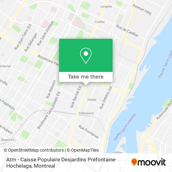 Atm - Caisse Populaire Desjardins Préfontaine-Hochelaga map