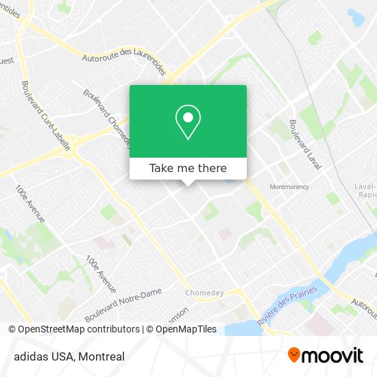 adidas USA map