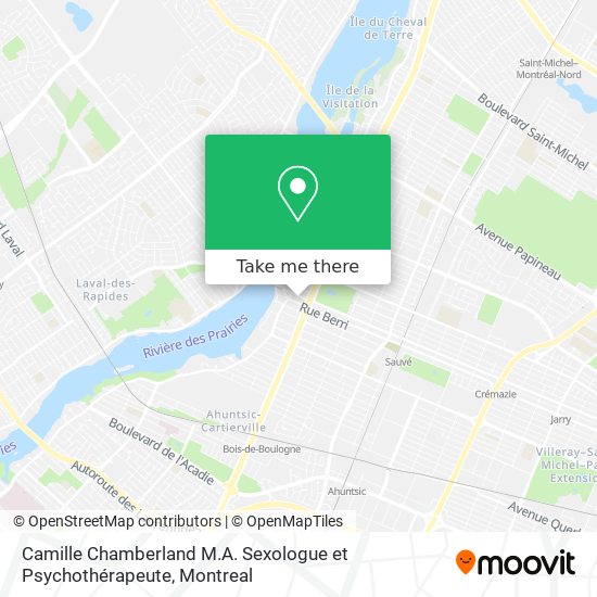 Camille Chamberland M.A. Sexologue et Psychothérapeute map