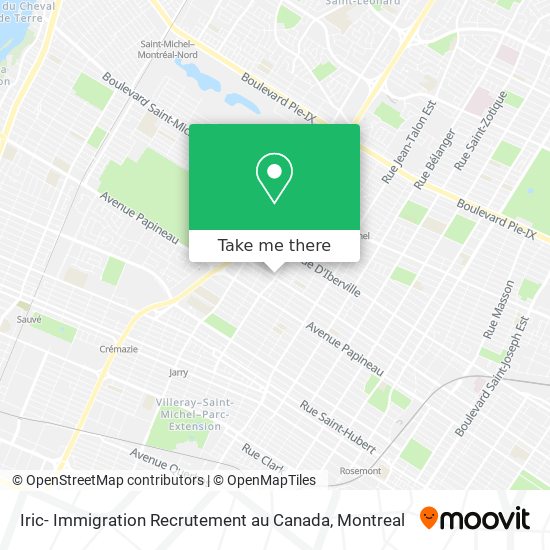 Iric- Immigration Recrutement au Canada map