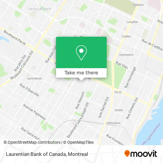 Laurentian Bank of Canada map