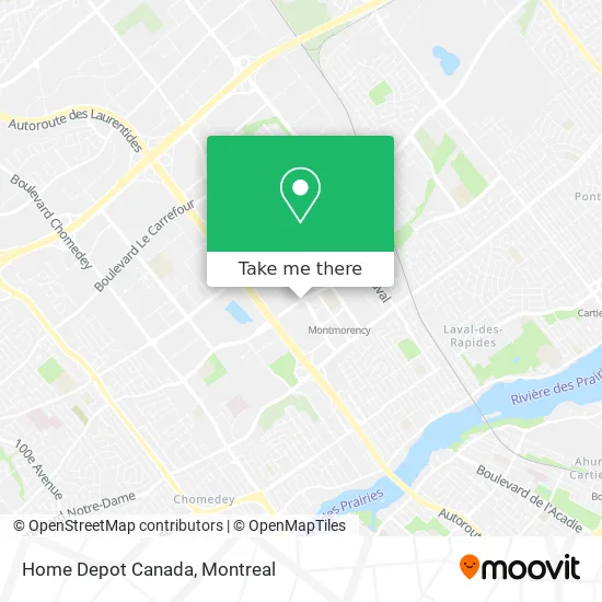 Home Depot Canada map