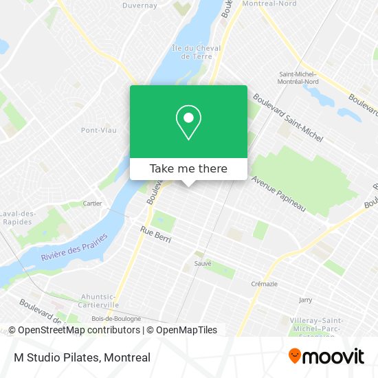 M Studio Pilates map