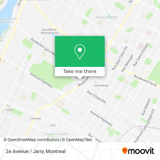 2e Avenue / Jarry map