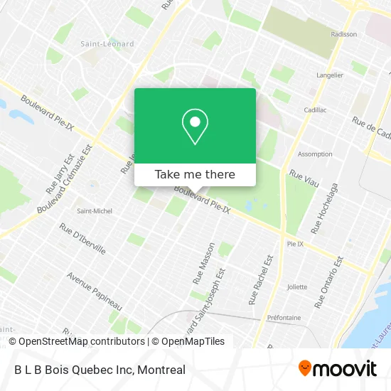 B L B Bois Quebec Inc map
