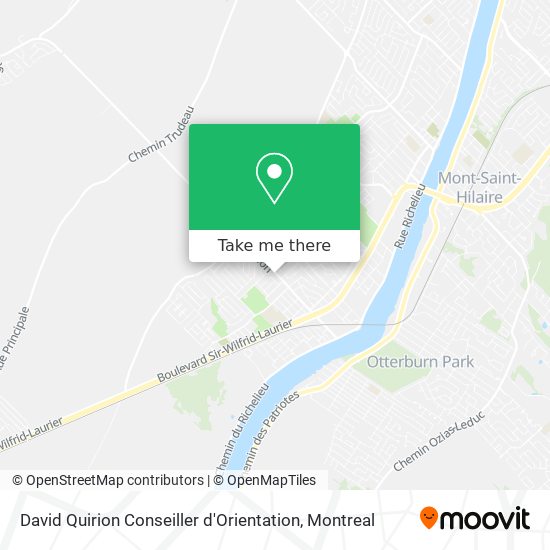 David Quirion Conseiller d'Orientation map