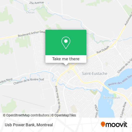 Usb Power Bank map