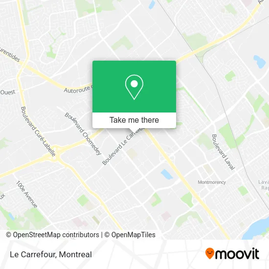 Le Carrefour map
