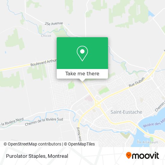 Purolator Staples map