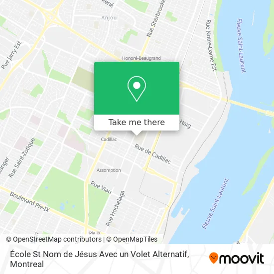 École St Nom de Jésus Avec un Volet Alternatif map