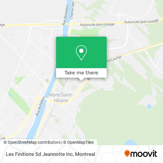 Les Finitions Sd Jeannotte Inc map