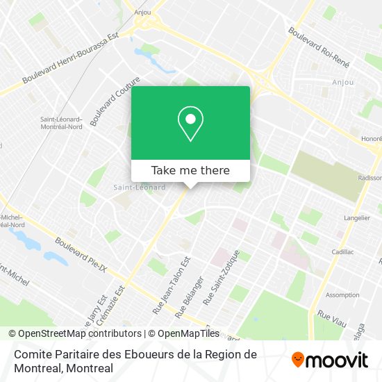 Comite Paritaire des Eboueurs de la Region de Montreal map