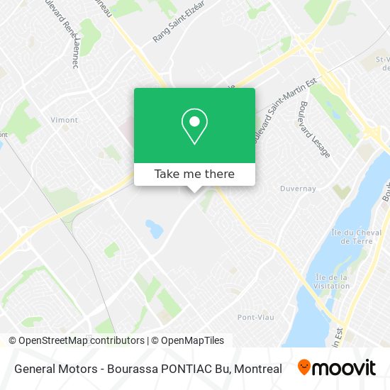 General Motors - Bourassa PONTIAC Bu map