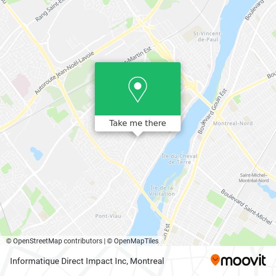 Informatique Direct Impact Inc map