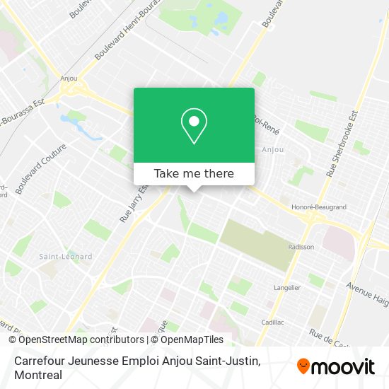 Carrefour Jeunesse Emploi Anjou Saint-Justin map