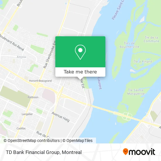 TD Bank Financial Group map