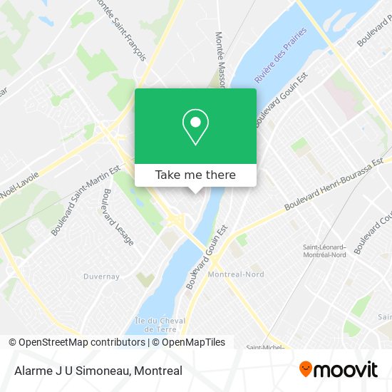 Alarme J U Simoneau map