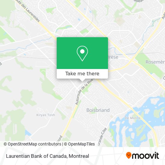 Laurentian Bank of Canada map