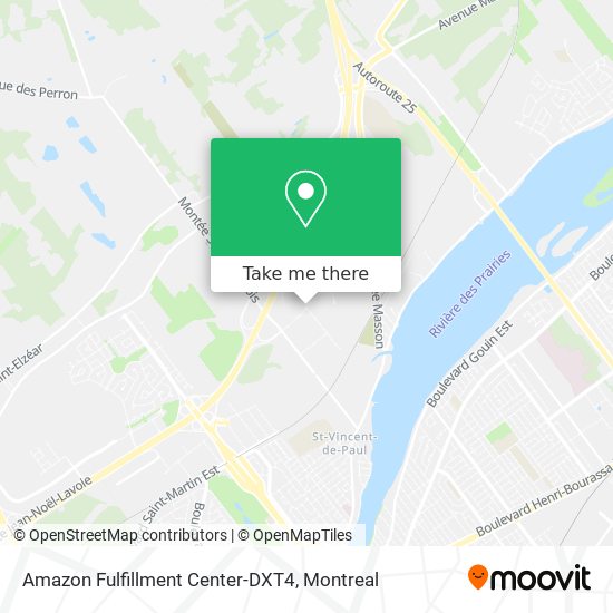 Amazon Fulfillment Center-DXT4 map
