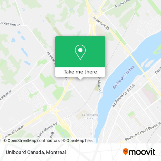 Uniboard Canada map
