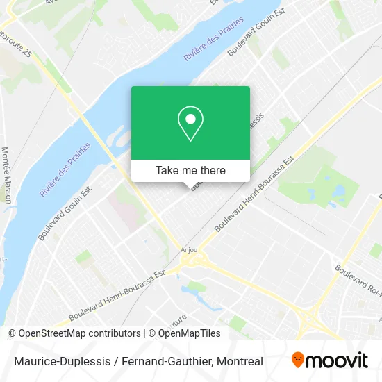 Maurice-Duplessis / Fernand-Gauthier map