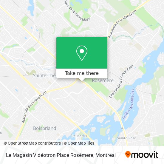 Le Magasin Vidéotron Place Rosèmere map