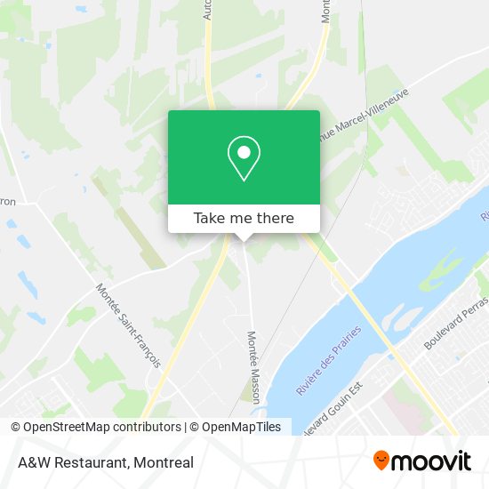 A&W Restaurant map