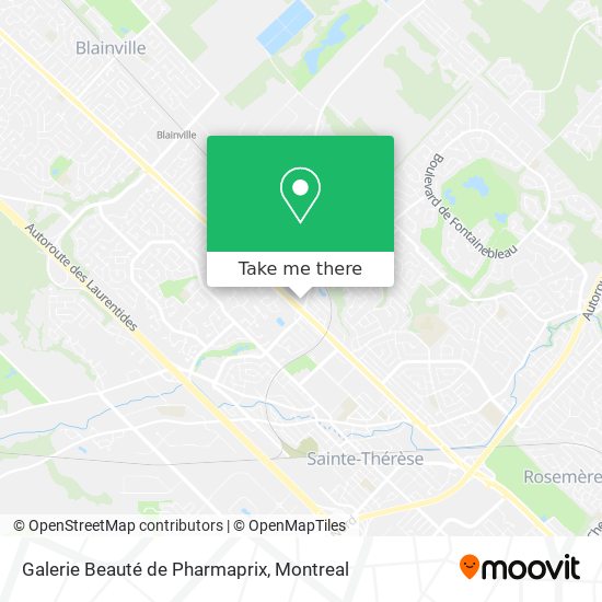 Galerie Beauté de Pharmaprix map