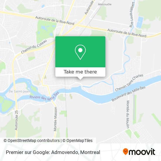 Premier sur Google: Admovendo map