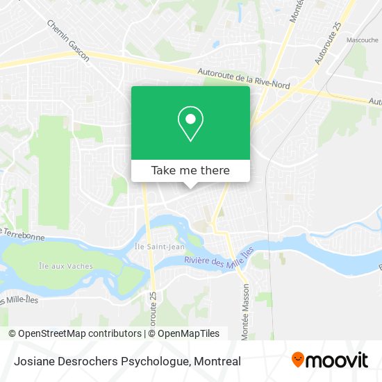 Josiane Desrochers Psychologue map