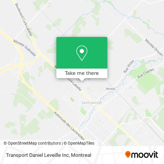 Transport Daniel Leveille Inc map