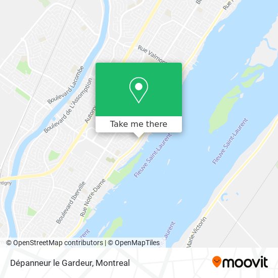 Dépanneur le Gardeur map