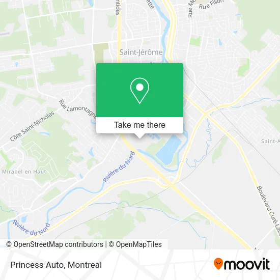 Princess Auto map