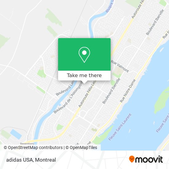 adidas USA map