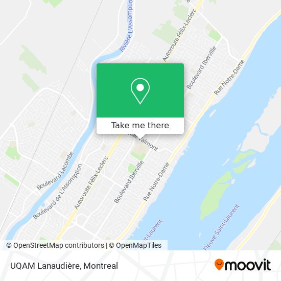 UQAM Lanaudière map