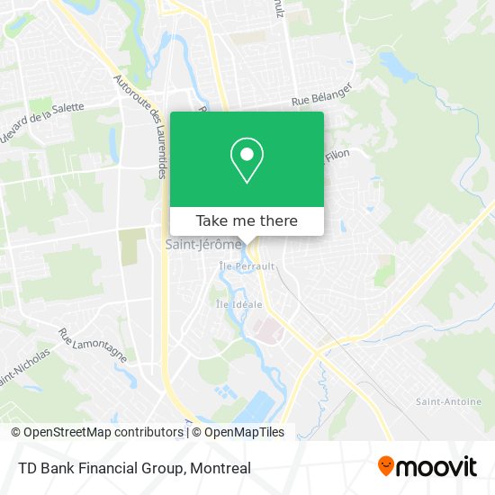 TD Bank Financial Group map