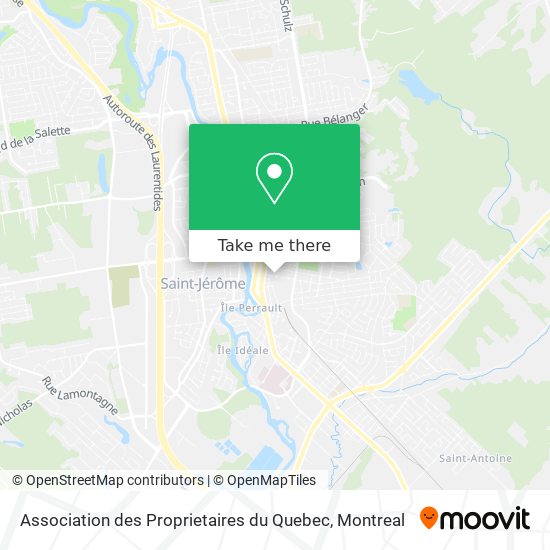Association des Proprietaires du Quebec map