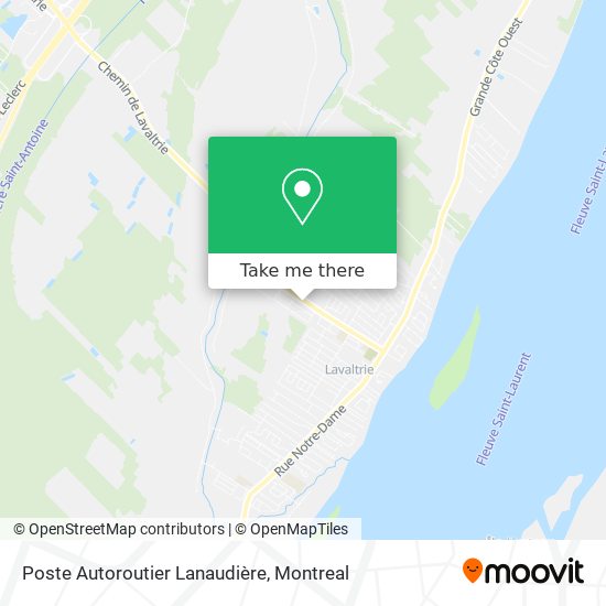 Poste Autoroutier Lanaudière map