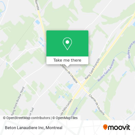Beton Lanaudiere Inc map