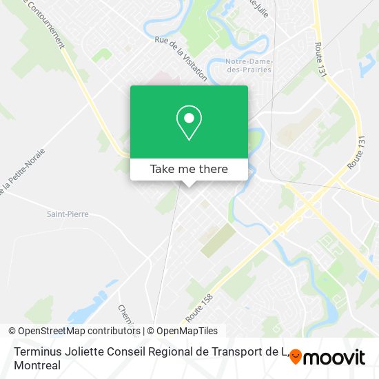 Terminus Joliette Conseil Regional de Transport de L map
