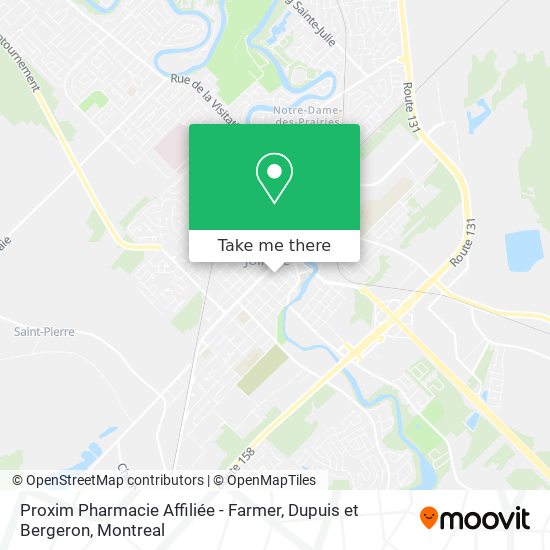 Proxim Pharmacie Affiliée - Farmer, Dupuis et Bergeron map