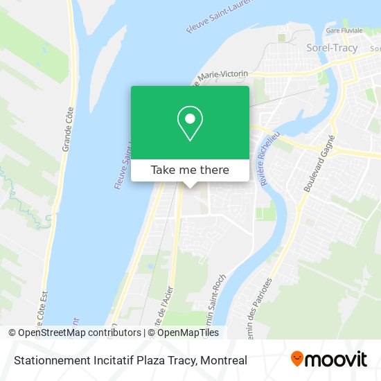 Stationnement Incitatif Plaza Tracy map