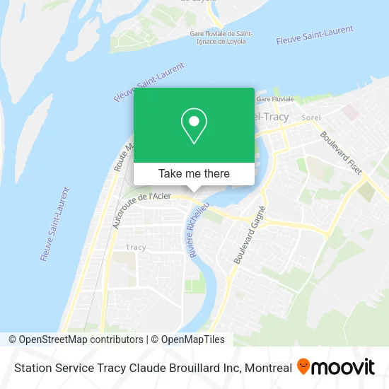 Station Service Tracy Claude Brouillard Inc map