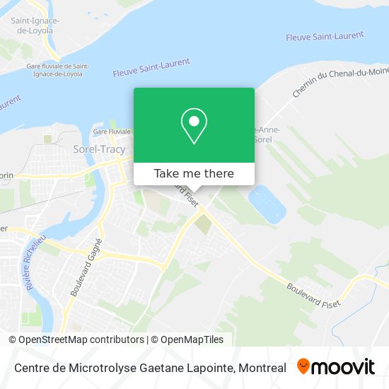 Centre de Microtrolyse Gaetane Lapointe map