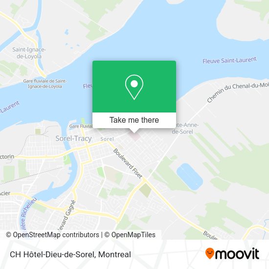 CH Hôtel-Dieu-de-Sorel map